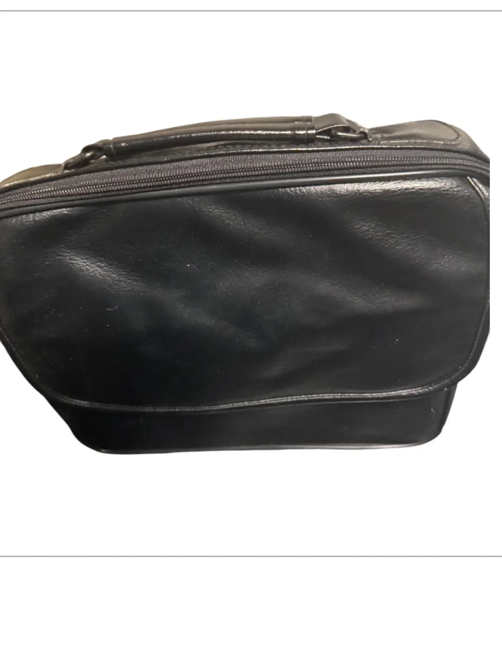 Men's Black Leather Crossbody Bag